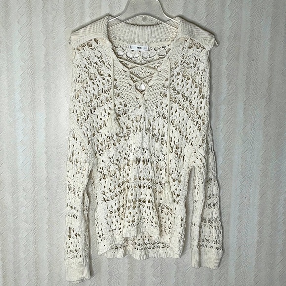 ❤️ MNG Netted Sweater Too Size S - Picture 2 of 4
